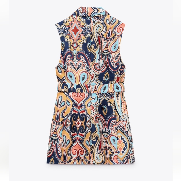 Zara belted bohemian print vest - Picture 5 of 5